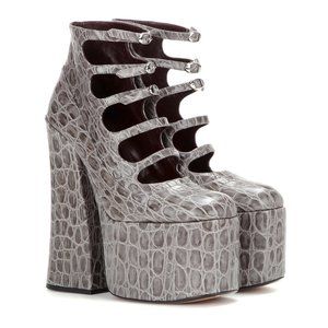 AUTH Marc Jacobs Fall 2016 KIKI 170 Embossed Leather Lili Platforms Size 40 NEW